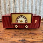 Vintage Mid Century General Electric Bakelite Am Radio Dial Beam Mo  428 Working