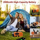 Emergency Hand Crank Radio With Led Flashlight  Am fm Noaa Weather Orange