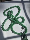 Vintage Genuine Jade 20mm Round 108 Beads Prayer Necklace Mala 50 