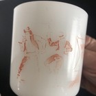 Wyatt Earp U S Marshall Coffee Cup Vintage 1950 s Anchor Hocking Milk Glass Mug