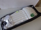 Fjx Bp100 Cricket Leg Guards Adult Men s Small White Padded Protectors 52 Cm Nwt