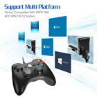 Black Wired Usb Game Controller Gamepad For Microsoft Xbox 360   Pc Win 7 8 10