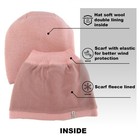 Hat And Scarf Set For Women     Knit Winter Beanie Fleece Lined Neck Warmer     W   