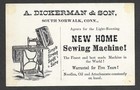 Victorian Trading Card - New Home -  fox Sewing On Tail   2n5 