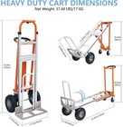 Aluminum Convertible Hand Truck 4-in-1000 Lbs Capacity Heavy Duty Dolly Cart