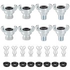 8pcs 1 2   Npt Iron Air Hose Fitting  Universal Coupling Chicago 1 2 Inch