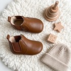 Toddler Brown Chelsea Boots Size 4 12-18m Fleece Lined
