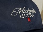 Vtg Michelob Ultra Adjustable Logo Baseball Cap Navy Blue With Embroidered Logo