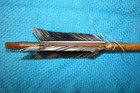 1 One Handmade Navajo 25 Inch  Arrow W turkey Feathers   Stone Chipped Arrowhead