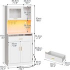 Hoobro Pantry Cabinet Kitchen Pantry Storage Cabinet 29 1 l X 15 7 w X 67 h