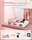 Vinyl Record Player Vintage Wireless Bluetooth Record Player With Stereo Spea   