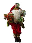 Beautifully Detailed Santa Claus Doll In Velvet Suit W Bird 19  