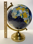 Antique Vtg Metal Terrestrial World Globe   Map Nautical Desktop