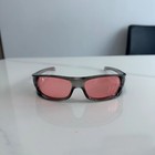 Vintage Oakley Highland Polarized Sunglasses Oo9522 Crystal Gray Frame Pink Lens