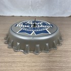 Vintage Pabst Blue Ribbon Beer Bottle Cap Wall Clock Sign - Needs Clock Rare
