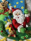 Bucilla Santa Delivering Presents Felt Christmas Stocking Finished