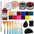 Halloween Makeup Kit Sfx Makeup Kit Fake Blood Kit Scar Wax 12 Colors Body Paint