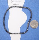 Hematite Style 10 In  Fashion Anklet Bracelet -w- Barrel Clasp    Se117
