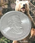 2017 1 5 Oz Silver Coin  8 Dollar Canadian Silver Grizzly Bear Stunning Coin