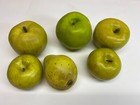 Lot Of Artificial Green Fruits 5 Apples And 1 Pear Realistic Looking Home Decor