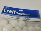 New Pack Of 40 Pcs Darice 1  Inch 25mm White Acrylic Craft Pom Poms