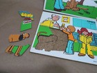 Vintage Set Of 2 Playskool Wooden Kids Puzzles  Windy Day  Money
