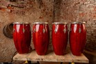Super Set Handmade Conga Drums Black Cherry Wood