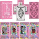 Exquisite Holographic Pink Tarot Deck With Detailed Guidebook For New Readers