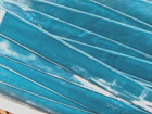Vintage Velvet 7 8  Ribbon Rayon Teal 1yd Made In France