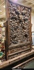 Extraordinary Rare Find Antique Wood Carving Table Screen  Dragon  Circa 1800