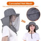 Men Women Mosquito Net Hat Anti Bug Head Netting Bucket Sun Fishing Mesh Bee Cap