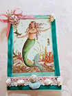 Mermaid Seashell Ornaments Lot Of 3_beach Decor_gift Idea_pretty Beach Ornaments
