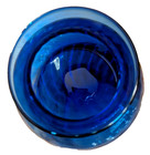 Vintage Indiana Glass Cobalt Blue Vase - Optic Illusions Swirl