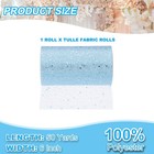 Tulle Fabric Rolls 6  By 50 Yards Fabric Spool Tulle For Diy  Sky Blue