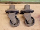 C1900 Cast Iron Swivel Casters Vintage Antique Industrial Furniture Wheel 1-3 8 
