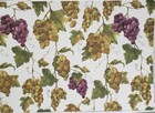 Set Of 2 Same Kitchen Printed Vinyl Foam Back Placemats  13 x18   Grapes