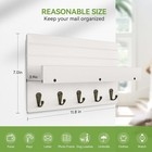 Wall Mounted Key Holder With Shelf   5 Hooks - Decorative Mail Organizer Decor