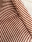 Vintage 70s Fabric Red Cream Stripe Cotton 9 3yd Upholstery Costume Reenactment