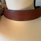 Vintage Coach Black Leather Belt Solid Brass Buckle Handcrafted Usa