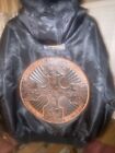 Rare Nwt 80   s Vintage Julian K  Love   Love   Friendship Black With Fur Hood Xl