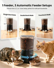 Automatic Cat Feeder For 3 Cats  6l 25 Cup Cat Food Dispenser With Strong Anti-j