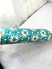 Pioneer Woman Flea Market Daisy 18  Ceramic Rolling Pin Wood Handles Turquoise