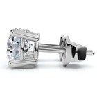 1 - 6ct Tw Round Diamond Push Studs 14k Gold Earrings Lab Grown  fg vs 
