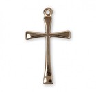  925 Gold Plated Sterling Silver Cross Medal Pendant Necklace  18  Chain W  Box