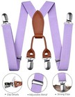 Branduce Adjustable Baby Boy Pre-tied Bow Tie And Suspenders Set Light Purple