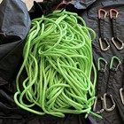 Edelrid Single Climbing Rope 9 6mm X 70m Green W  Quickdraws   Burrito Rope Bag