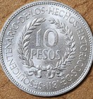 1961 Uruguay 10 Pesos Coin W El Caucho   90  Silver  Gem Bu   