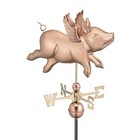 Flying Pig Pure Copper Weathervane By Good Directions Copper
