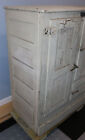 Antique Sanitary Refrigerator Painted Oak Wood Ice Box Recently Discovered