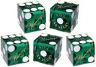 Genuine Flamingo Vegas Casino Craps Dice Green Polished Set 5 Matching Serial  s